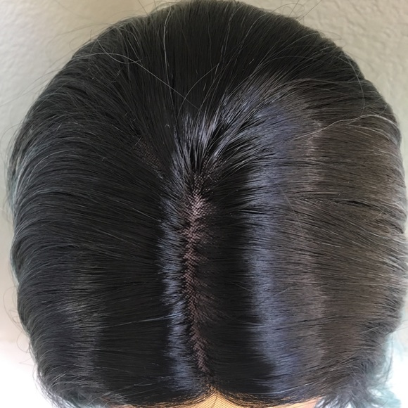 20 inch long wavy turquoise wig ombré lace front - Picture 7 of 8